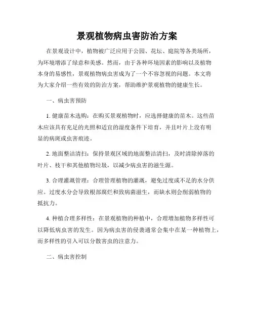 景观植物病虫害防治方案