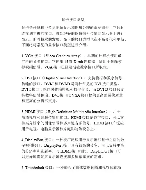 显卡接口类型