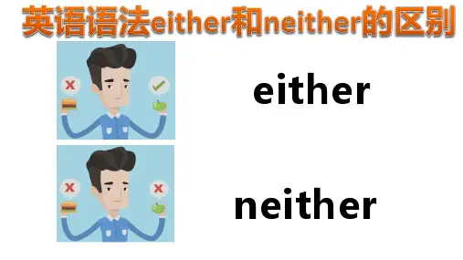 英语语法either和neither的基本区别PPT