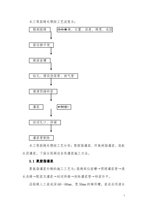 溢洪道混凝土结构裂缝化学灌浆施工方案
