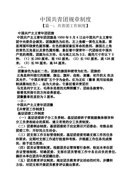 中国共青团规章制度