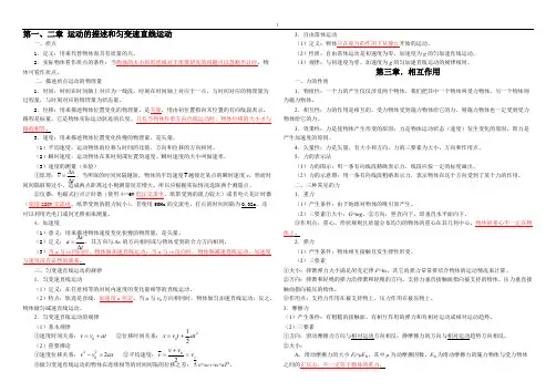(完整版)2018高中物理会考知识点总结,推荐文档