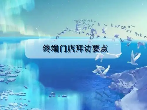终端门店拜访要点
