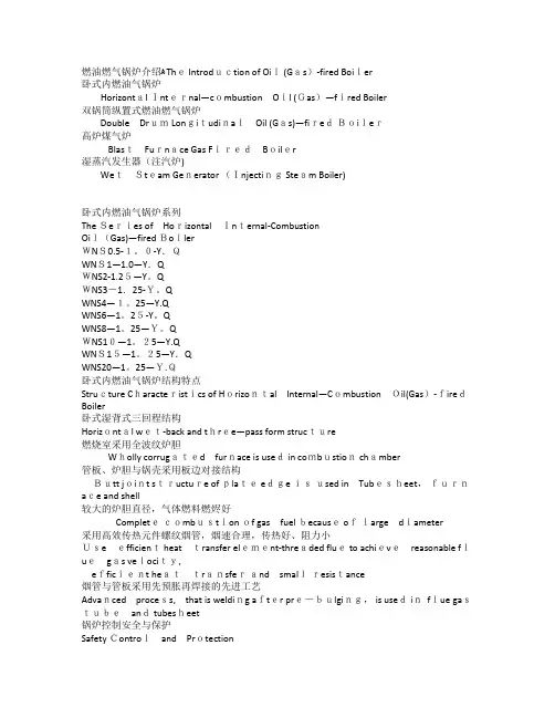 燃油燃气锅炉介绍