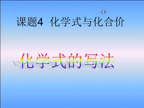 化学式的写法和读法PPT课件(初中科学)