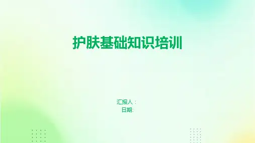 护肤基础知识培训