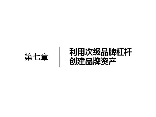 战略品牌管理中国版PPT第七章_利用次级品牌杠杆创建品牌资产
