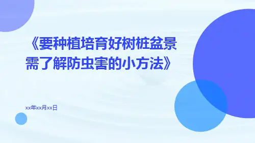 要种植培育好树桩盆景需了解防虫害的小方法