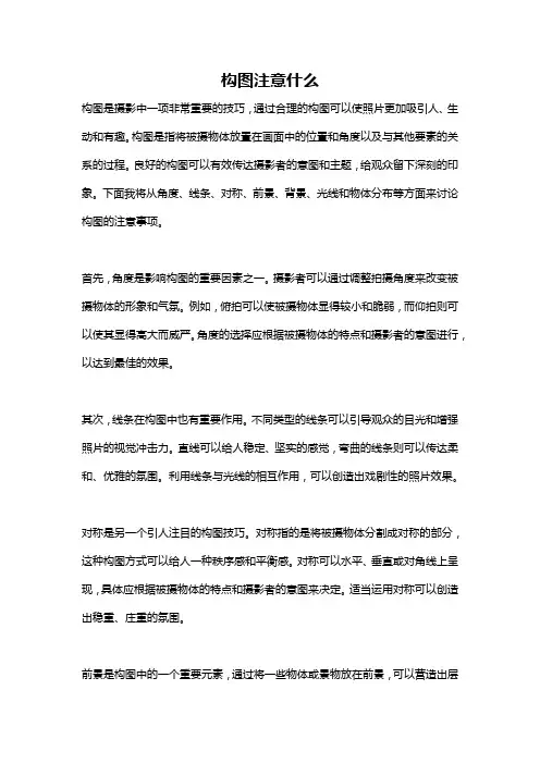 构图注意什么