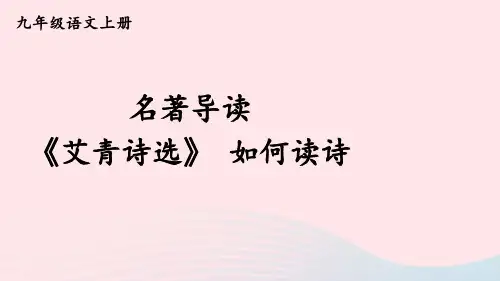 名著导读 《艾青诗选》 如何读诗【考点精讲版】