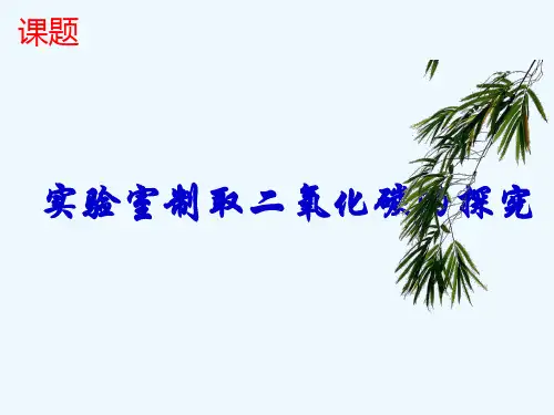 化学人教版九年级上册6.2实验室制取二氧化碳的探究.2实验室制取二氧化碳的探究