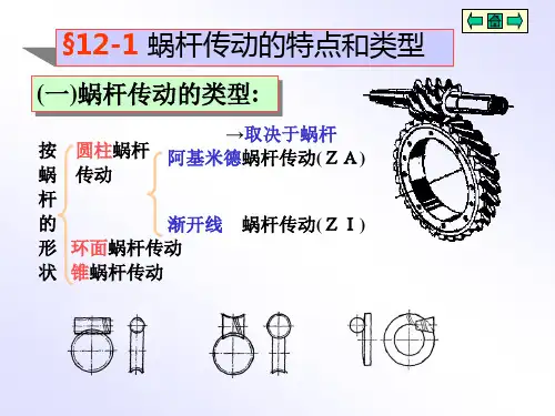 机械设计基础12蜗杆传动