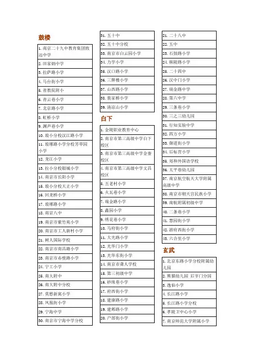 南京中小学