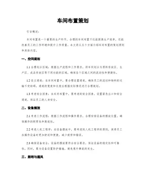 车间布置策划