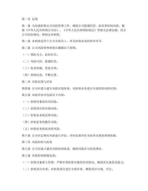担保公司的风险管理制度