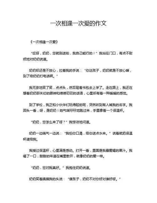 一次相逢一次爱的作文