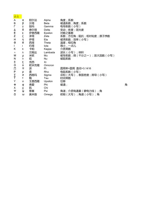 拉丁字母及其读法