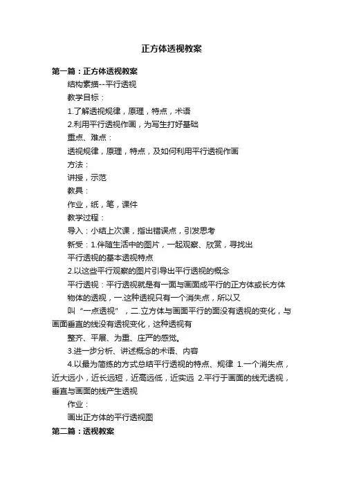 正方体透视教案