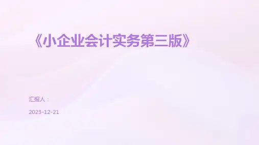 《小企业会计实务第三版》