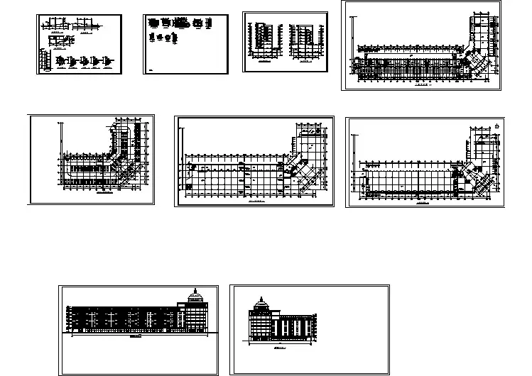某多层大厦建筑全套设计CAD图纸