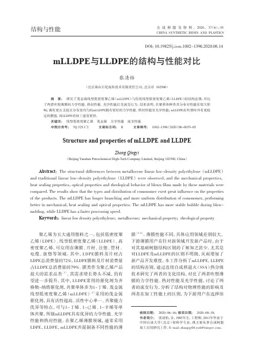 mLLDPE与LLDPE的结构与性能对比