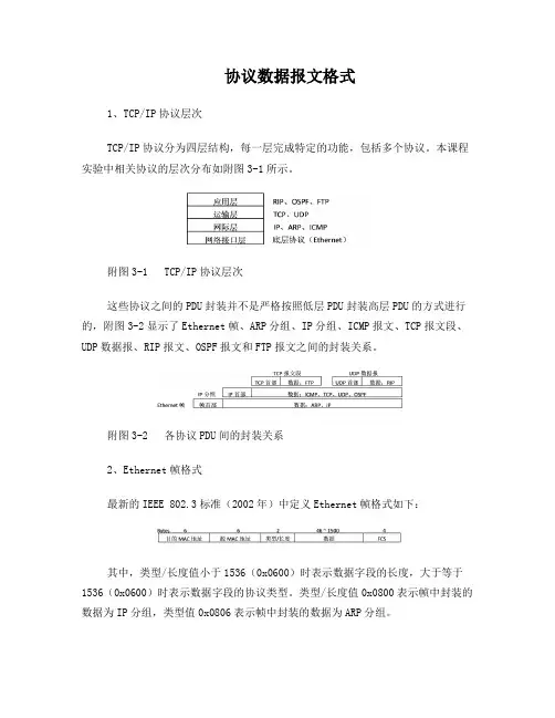 网络协议数据报文格式
