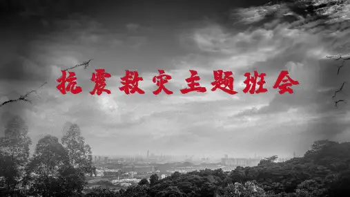 抗震救灾主题班会 课件(29张PPT).ppt
