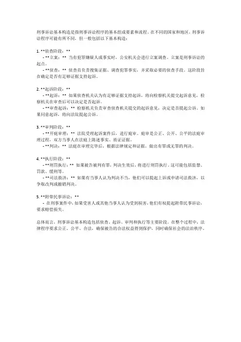 刑事诉讼基本构造