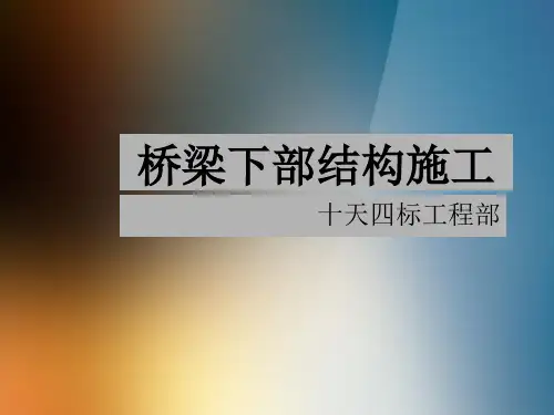 《桥梁下部结构施工》PPT课件