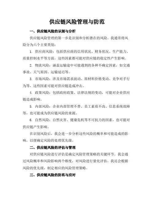 供应链风险管理与防范