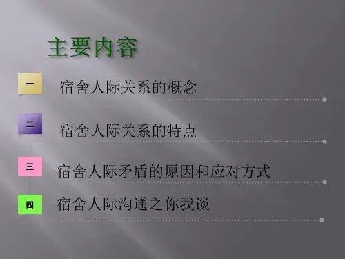 宿舍人际沟通ppt课件