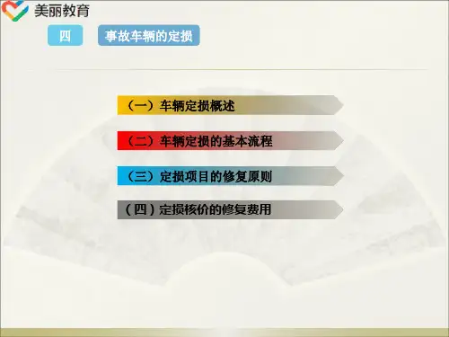 中职教育-《汽车保险与理赔》课件：单元四 事故车辆的查勘与定损(四)荆叶平 编 人民交通出版社.ppt