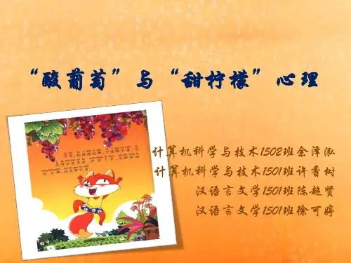 酸葡萄与甜柠檬心理 22组