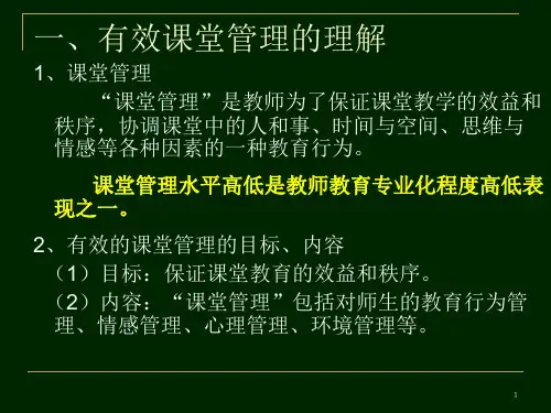 有效课堂管理的策略PPT幻灯片