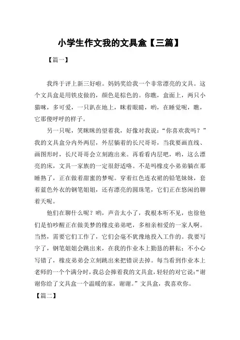 小学生作文我的文具盒【三篇】