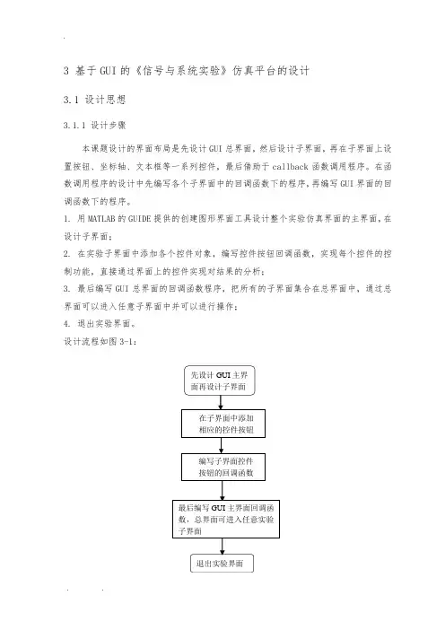 基于GUI的仿真平台的设计说明