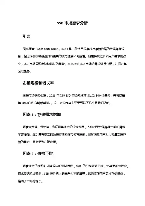 2024年SSD市场需求分析