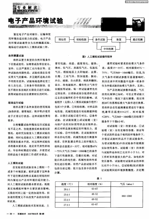 电子产品环境试验