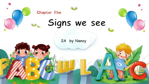 AChapter5Signswesee课件(新思维小学英语)