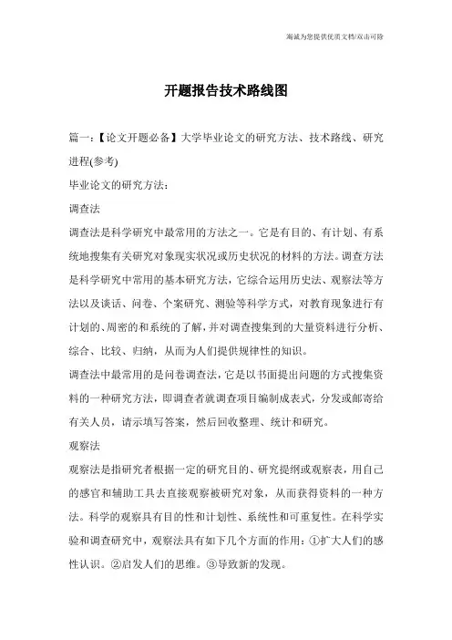 开题报告技术路线图