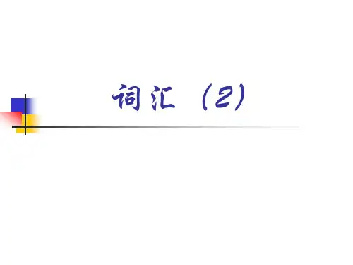 现代汉语 词汇(2)