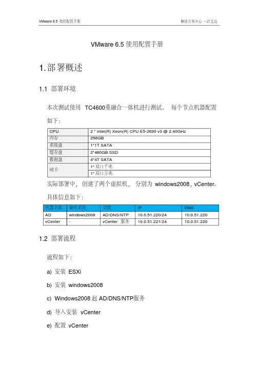 VMware6.5与VSAN部署手册