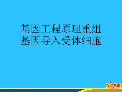 基因工程原理重组基因导入受体细胞