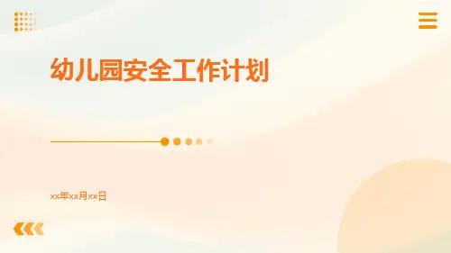 幼儿园安全工作计划PPT