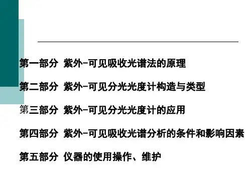 紫外可见分光光度计ppt课件