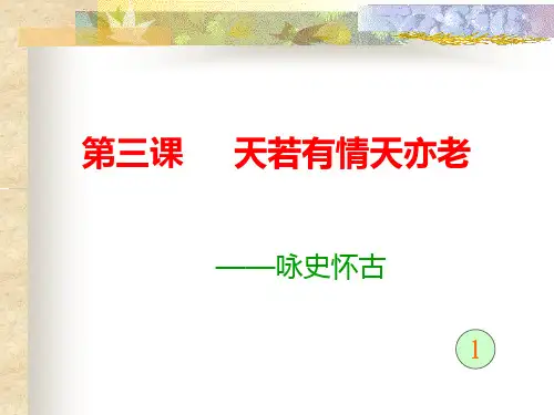 第三课：天若有情天亦老—咏史怀古2