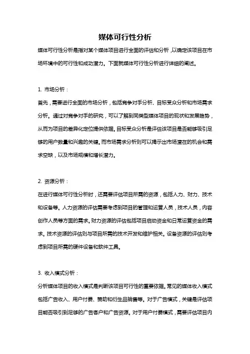 媒体可行性分析