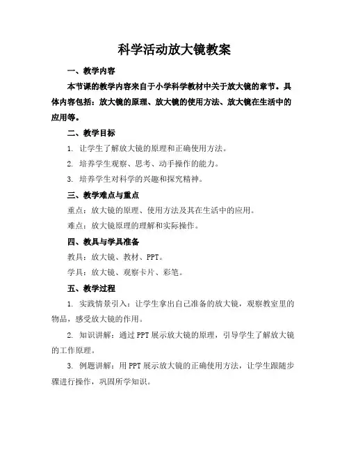 科学活动放大镜教案