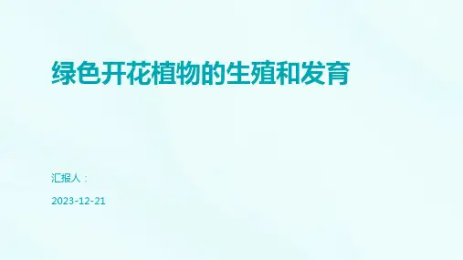 绿色开花植物的生殖和发育