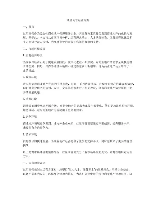 红星商管运营方案